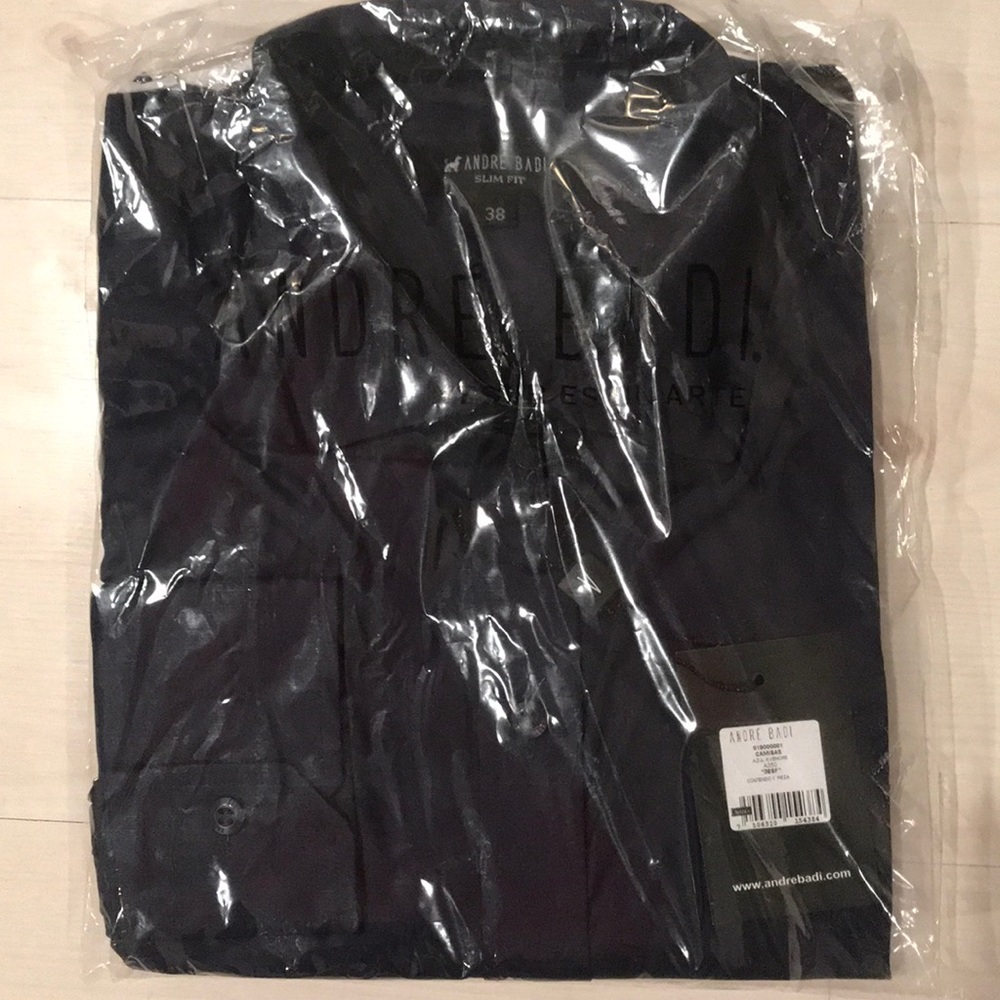 Men’s Slim Fit Navy Dress Shirt